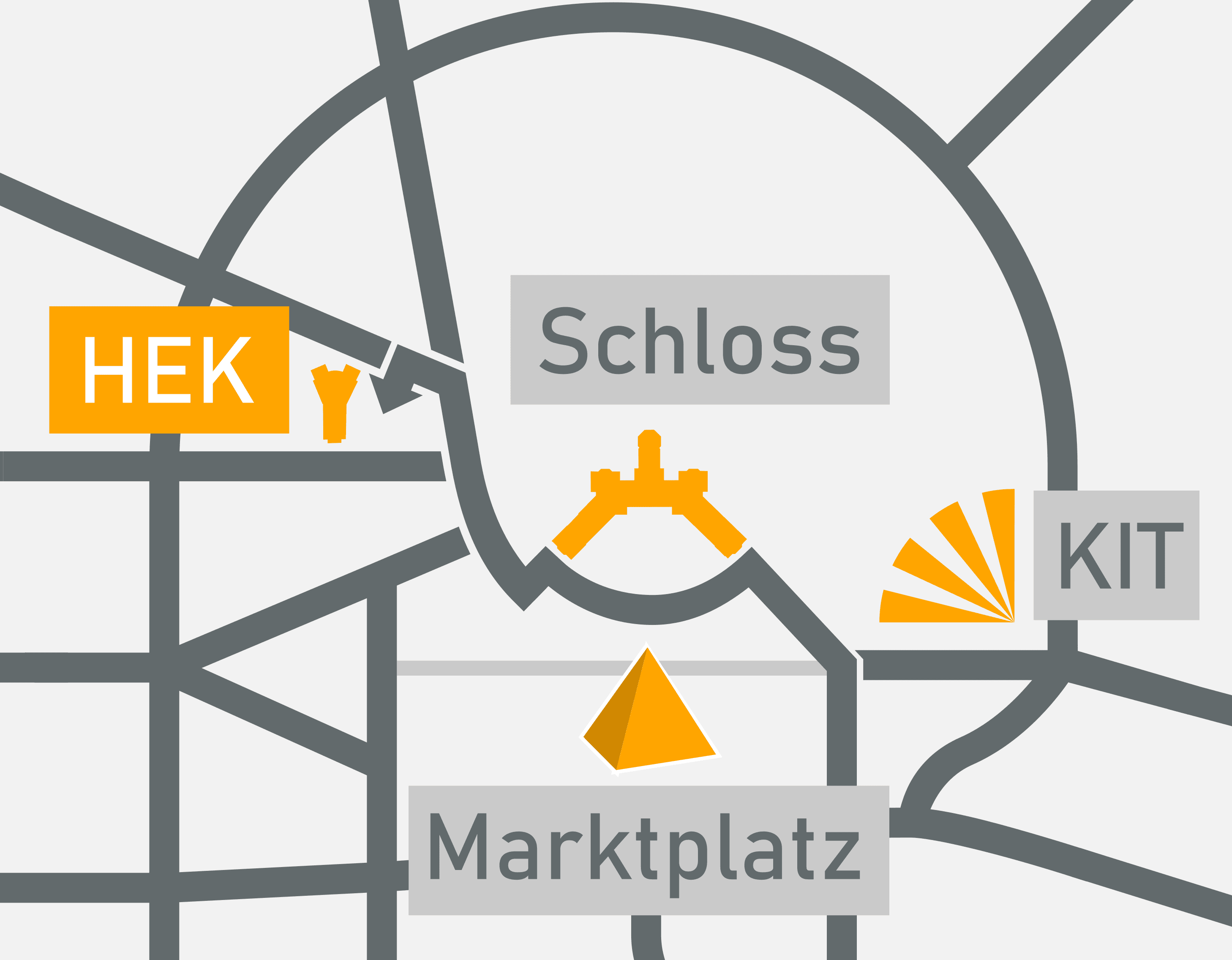 Anfahrtswege zum Hermann-Ehlers-Kolleg über die Innenstadt am Schloss vorbei. Anfahrtswege zum Hermann-Ehlers-Kolleg über die Innenstadt am Schloss vorbei